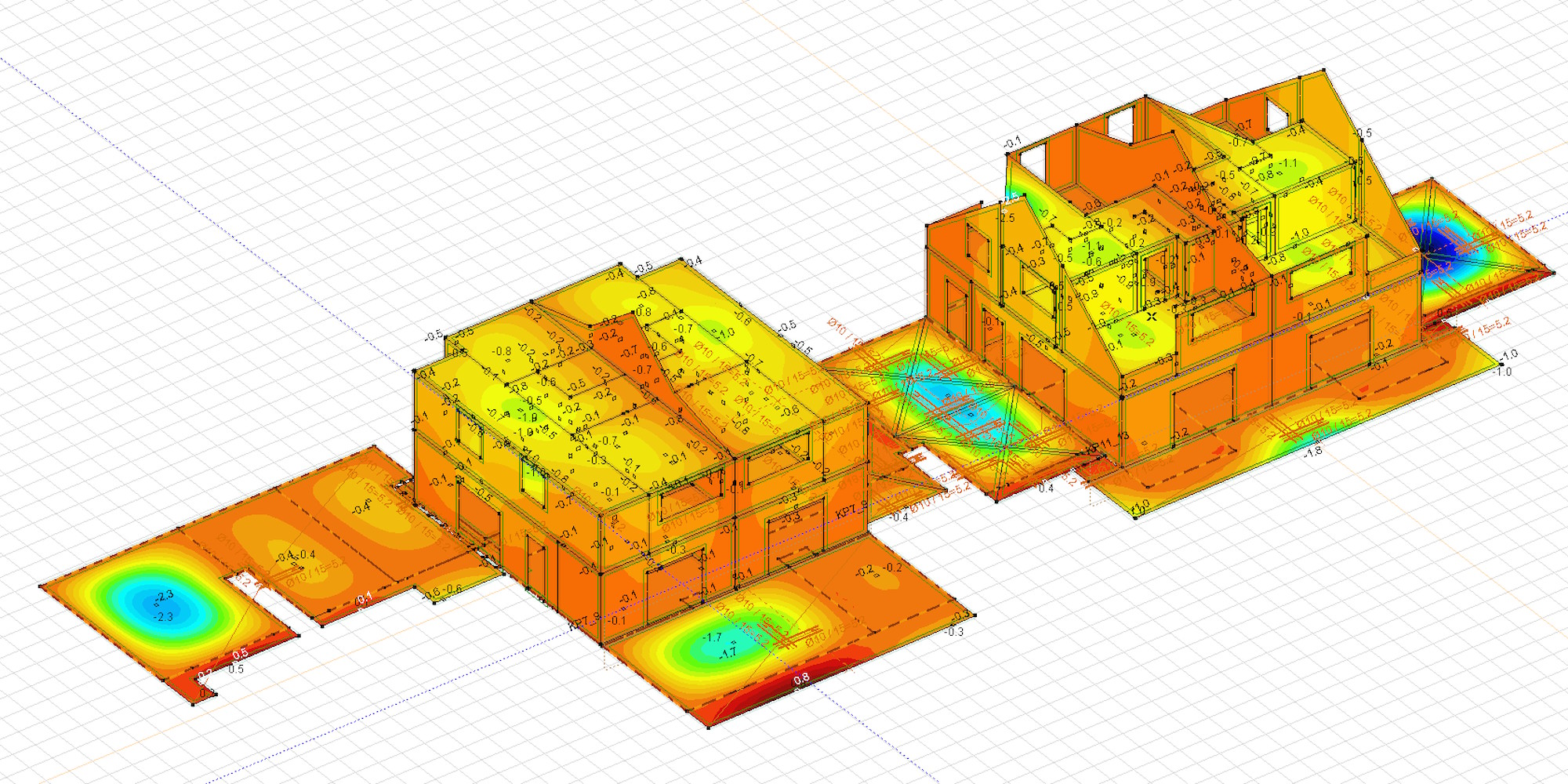 3D Modell Haus Verformung